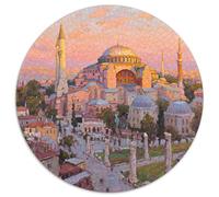 église Istanbul Puzzles 1000 Pièces Cadeau Unique bâtiment Jeu Éduchatif Défi Jouet À De Qualité Supérieure Peinture Art pour Adultes Et Enfants À Partir De 12 Ans 1000pcs (67.5x67.5cm)