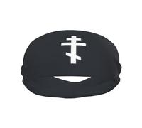 Église Orthodoxe Orientale Croix Christianisme Russe Grec Unisexe Serre Tete Absorbe La Transpiration Bandeaux De Sport Respirant Bandeaux pour Basketball Fitness Yoga Running