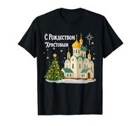 Église orthodoxe Russe de Noël Vintage Vacances d'hiver T-Shirt