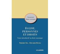 Eglise, personnes et droits: Cours introductif au droit canonique