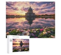 église Puzzle 500 Pièces Décoratif 3D Edificio du Paysage Jeu Éducatif pour Famille Vision 3D Relaxation Assemblage Amusant Cadeau Unique 500 PCS