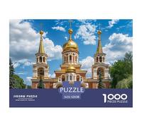 Église Puzzle pour Adultes 1000 Pièces Jeux ÉduChatifs, Puzzles Défi, Décoration De Maison 52x38cm/1000pcs