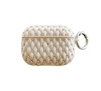 eglixu Coque à paillettes pour Airpods Pro 3 2025 avec anneau, coque de protection transparente brillante en TPU souple compatible avec Apple AirPods Pro 3e génération pour femmes et filles (beige)