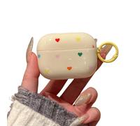 eglixu Coque écouteurs pour AirPods Pro 3, motif mignon dessin animé multicolore à pois cœur amour, coques résistantes aux chocs pour AirPods Pro 3e génération pour femmes et filles (A)