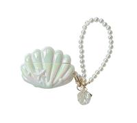 eglixu Coque pour AirPods Pro 2 avec chaîne de perles, motifs de coque de conque mignons à paillettes colorées, pour AirPod Pro 1ère/2e génération (coquille)