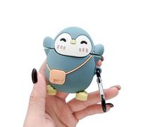 eglixu Coque pour AirPods Pro 3 2025 - Motif pingouin mignon de dessin animé - Compatible avec écouteurs Air Pod Pro 3ème génération, doux au toucher, antidérapant, avec crochet (B)