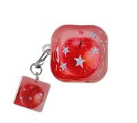 eglixu Coque pour Huawei FreeClip 2, joli motif étoile de pomme, design créatif, coque de protection antichoc kawaii avec porte-clés pour femmes, filles (pomme)