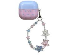 eglixu Coque pour Huawei FreeClip 2, joli motif étoile de pomme, design créatif, coque de protection antichoc kawaii avec porte-clés pour femmes, filles (étoiles)