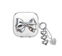 eglixu Coque pour Samsung Galaxy Buds 4/Galaxy Buds 4 Pro, motif mignon dessin animé 3D nœud amusant pomme, coque de protection transparente en TPU souple pour femmes et filles (nœud)