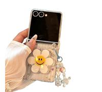 eglixu Coque transparente pour Samsung Galaxy Z Flip 7 FE/Z Flip 7 (version 2025), jolie coque de téléphone en TPU avec support de chaîne (Z Flip 7)