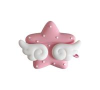 eglixu Jolie coque pour AirPods Pro 3, motifs kawaii créatifs roses étoilées, ailes d'ange à cinq pointes, coques en silicone résistant aux chocs pour Air Pod Pro 3 pour filles