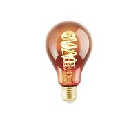 Eglo 11881 Ampoule Led E27 à Intensité Variable en Cuivre avec Spirale 4 W (Équivalent à 15 W) 50 Lm E27 Led Blanc Chaud 2000 K A75 Ø 7,5 cm