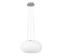 Eglo 86814 Optica Lampe à suspendre 2 flammes Ø 35cm blanc nickel mat