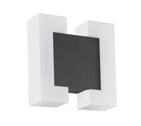 Eglo 95988 Wandleuchte, Acier, Blanc/Noir, 18 X 5,5 X 18 cm