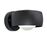 Eglo 98706 TREVIOLO 1 LED Applique murale d'extérieur 2X2,2W noir blanc blanc chaud IP44