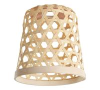 Eglo Abat-jour Capoliveri-E, accessoire style bohème pour suspension, lampe de table ou applique, bois naturel, ⌀ 16 cm
