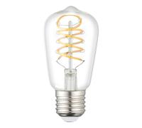 Eglo Ampoule filament LED E27, lampe LED vintage en spirale, ampoule décorative au design rétro, 7,3 watts, blanc chaud, 806 lumens, 2700k, ampoule Edison ST48, Ø 4,8 cm