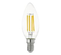 Eglo ampoule LED E14 à intensité variable, lampe Edison bougie pour éclairage rétro, 7 watts, 806 lumens, blanc chaud, 2700 K, C35, Ø 3,5 cm