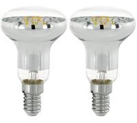 Eglo Ampoule LED E14 dimmable, lampe réflecteur pour éclairage ciblé, 4 watts (correspond à 32 watts), 350 lumens, blanc chaud, 2700 Kelvin, spot R50, Ø 5 cm (Lot de 2)