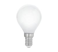 Eglo Ampoule LED E14 forme goutte, lampe Milky en verre opaque, 4 watts