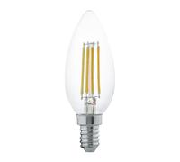 Eglo Ampoule LED E14, lampe classique forme bougie, éclairage rétro, 4 watts (correspond à 32 watts), 350 lumens, blanc chaud, 2700 Kelvin, ampoule Edison C35, Ø 3,5 cm
