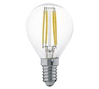 Eglo Ampoule LED E14, lampe classique forme goutte, éclairage rétro, 4 watts (correspond à 32 watts), 350 lumens, blanc chaud, 2700 Kelvin, ampoule Edison P45, Ø 4,5 cm