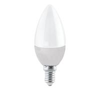 Eglo Ampoule LED E14, lampe forme bougie, 5 watts (équivalent ampoule à incandescence 40 watts), 470 lumens, blanc chaud, 3000 Kelvin, C37, Ø 3,7 cm