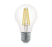 Eglo Ampoule LED E27, lampe classique dimmable, éclairage rétro, 7,5 watts (correspond à 60 watts), 806 lumens, blanc chaud, 2700 Kelvin, ampoule Edison A60, Ø 6 cm
