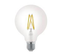 Eglo Ampoule LED globe E27, lampe classique dimmable, éclairage rétro, 7,5 watts (correspond à 60 watts), 806 lumens, blanc chaud, 2700 Kelvin, ampoule Edison G95, Ø 9,5 cm