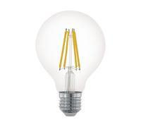 Eglo Ampoule LED globe E27, lampe classique dimmable, éclairage rétro, 7,5 watts (correspond à 60 watts), 806 lumens, blanc chaud, 2700 Kelvin, ampoule Edison G80, Ø 8 cm