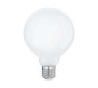 Eglo Ampoule LED globe E27, lampe Milky en verre opaque, 7 watts (correspond à 60 watts), 806 lumens, blanc chaud, 2700 Kelvin, G95, Ø 9,5 cm
