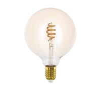 Eglo connect.z Ampoule LED E27 connectée, G125, ZigBee, contrôlable par | appli et commande vocale, dimmable, blanc chaud - froid, 360 lumens, 5 watts, ambré, design vintage