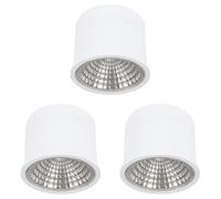 Eglo ampoule LED Puck Cob Ww, lampe pour spot encastré avec profondeur d'encastrement réduite, éclairage de plafond à intensité variable, blanc chaud, Ø 5 cm (Lot de 3)