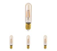 Eglo Ampoule LED tube E27, lampe Edison à incandescence en forme de tige, éclairage vintage et rétro, 4 watts (correspond à 26 watts), 270 lumens, blanc chaud, ambré, 2200 Kelvin, T32, Ø 3,2 cm