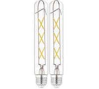 Eglo Ampoule LED tube E27, lampe en forme de tige, éclairage rétro, 4 watts (correspond à 40 watts), 470 lumens, blanc chaud, 2700 Kelvin, ampoule Edison T30, Ø 3 cm (Lot de 2)
