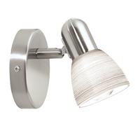 Spot DAKAR 1 E14 1X25W en acier nickel mat 105x65mm