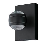 EGLO Applique murale d'extérieur LED Sesimba 2×3,7 W noir
