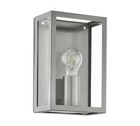 Eglo Applique murale extérieure Alamonte - acier inox aspect argenté, verre transparent, E27 IP44