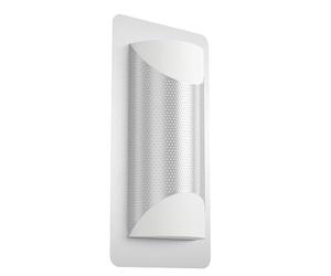 Eglo Applique murale extérieure Cistierna 1, lampe murale 2 flammes en | acier inoxydable et plastique blanc, lampe extérieure avec douille E27, indice de protection IP44