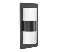 Eglo Applique murale d'extérieur Cistierna 2 ampoules E27 IP44 acier/plastique anthracite/blanc