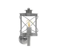 Eglo Applique extérieure HILBURN 1 – IP44 E27 1x60W acier galvanisé argent antique 200x0x375mm