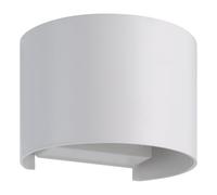 EGLO Applique murale extérieure LED Barcarola-E, lampe terrasse avec éclairage intdirect, luminaire d'extérieur semi-circulaire, plastique noir, blanc neutre, IP44