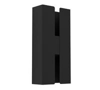 Eglo Applique murale extérieure LED Briscola, lampe terrasse, éclairage d'extérieur avec interrupteur DIP, métal noir, blanc chaud - neutre - froid, IP44