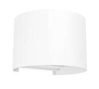 EGLO Applique murale extérieure LED Calpino 3, lampe terrasse avec éclairage intdirect, luminaire d'extérieur en aluminium blanc, spot blanc chaud, IP54