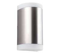 Eglo Applique murale extérieure LED Carpinera, éclairage mural d’extérieur en acier inox et plastique blanche, 2 flammes, GU10, IP44