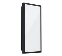 Eglo Applique murale extérieure LED Casazza, éclairage mural d'extérieur en | acier zingué noir et plastique blanche, IP44, H 42 cm