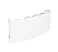 Eglo Applique murale extérieure LED Cosolenzo-E, lampe d'extérieur avec effet lentille, luminaire en alu blanc, lumière blanc chaud, IP44