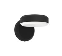 Eglo Applique murale extérieure LED Fornaci, lampe de façade avec éclairage vers le bas (downlight), luminaire d‘extérieur en métal noir et plastique blanc, blanc chaud, IP54