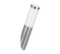 Eglo Applique murale extérieure LED Helsinki, éclairage d’extérieur en acier inox et plastique, spot argenté, blanc, douille E27, IP44