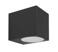 EGLO Applique murale extérieure LED Jabaga, lampe de façade avec éclairage vers le bas (downlight), luminaire d‘extérieur en métal noir, avec ampoule GU10, IP44